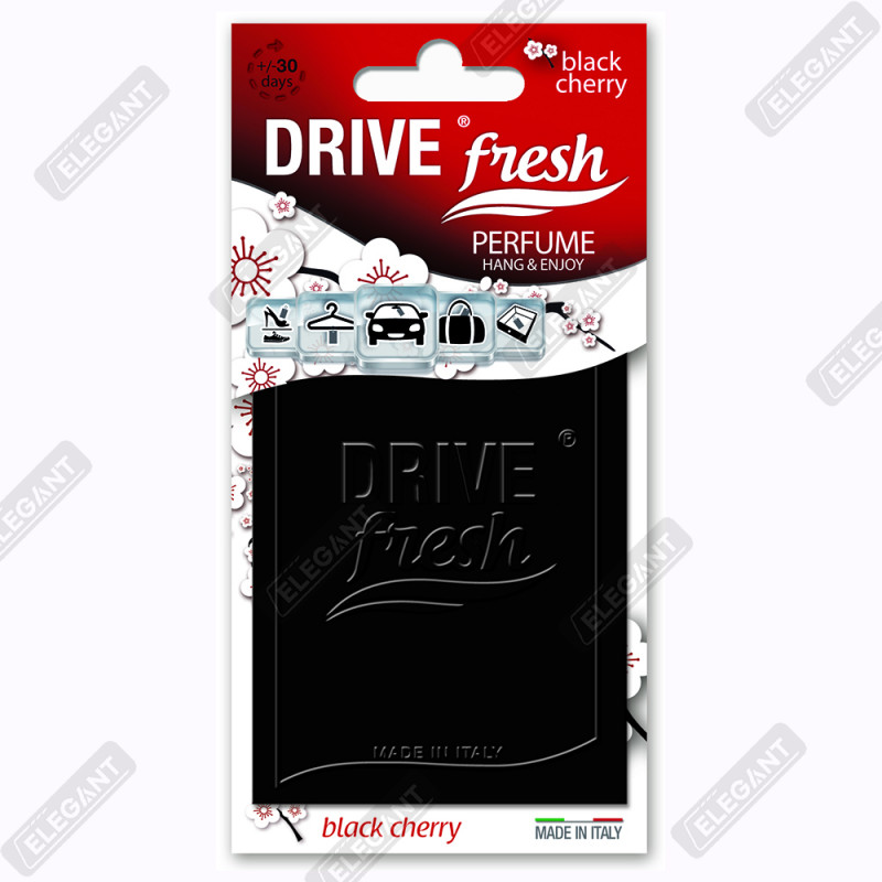 Ароматизатор силіконовий лист Little Joe Drive Fresh BLACK CHERRY Black