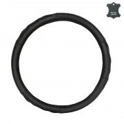 Чохол на кермо шкіряний Elegant Plus, M, чорний з перфорацією