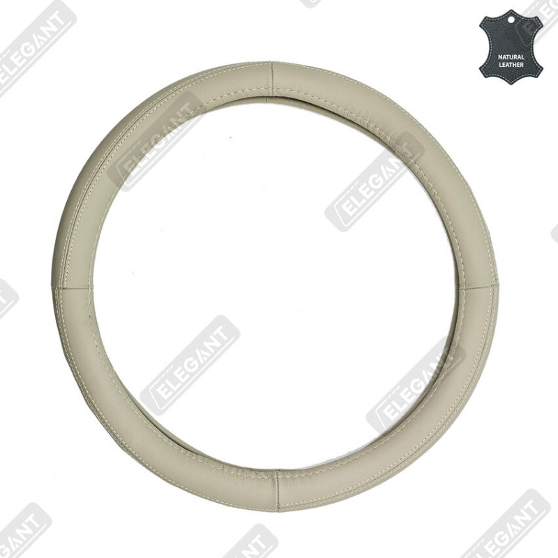 Чохол на кермо шкіряний Elegant Plus, M, бежевий