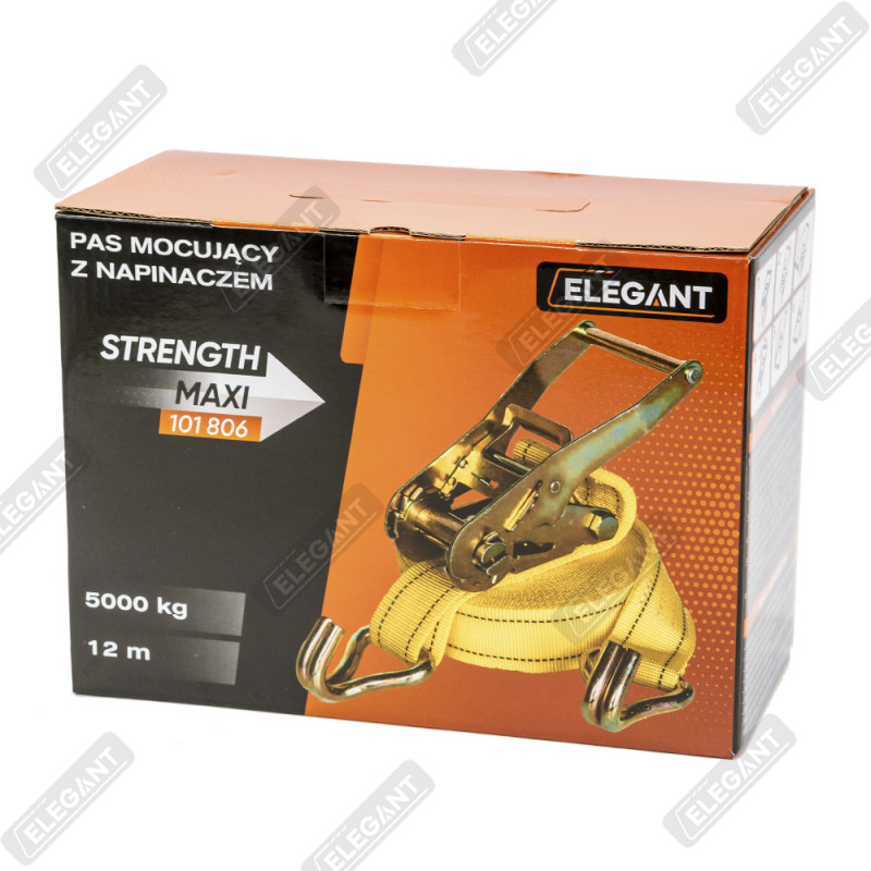 Ремінь стяжний для кріплення вантажу Elegant Maxi, 12 м (коробка)