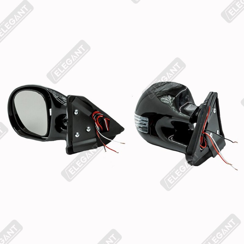 Дзеркало бокове з повторювачем повороту Elegant Maxi Vision, чорні 2 шт. 