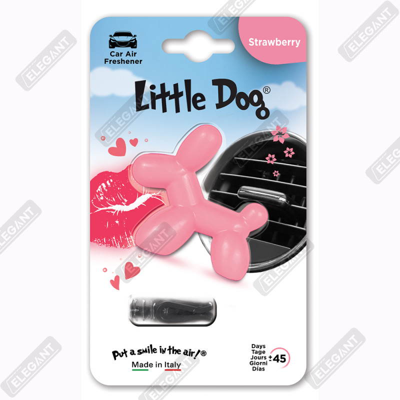 Ароматизатор на дефлектор Little Dog STRAWBERRY (rose)