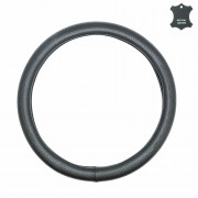 Чохол на кермо шкіряний Elegant Plus, M, чорний (один шов)