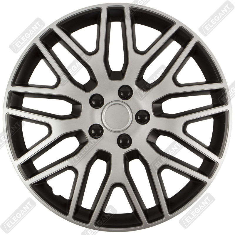 Ковпак 15" DAKAR SILVER & BLACK (комплект 4 шт.)