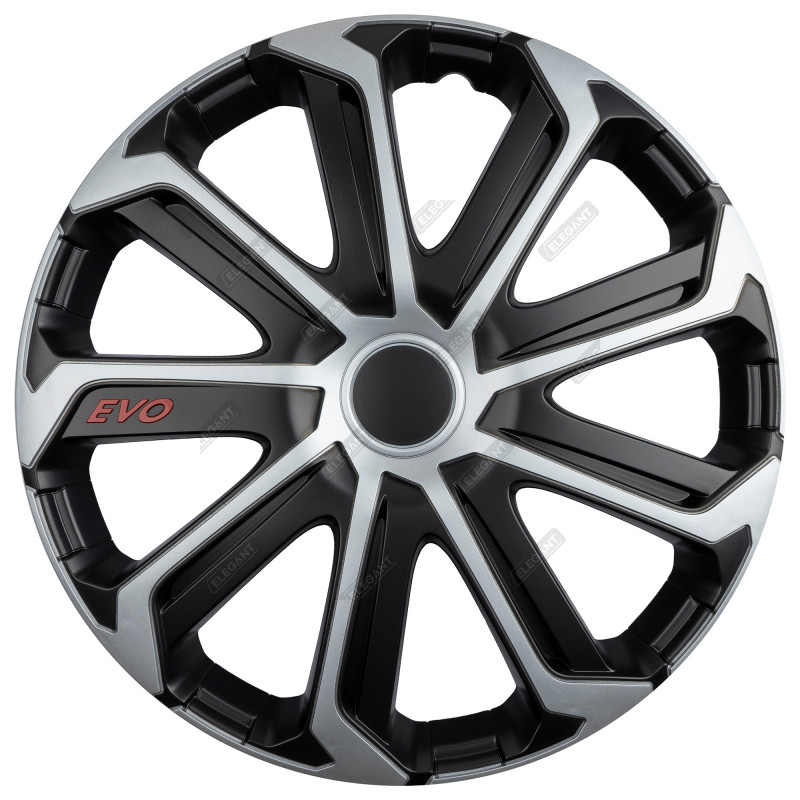 Ковпак 14" EVO BLACK & SILVER (комплект 4 шт.)