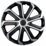 Ковпак 15" EVO BLACK & SILVER (комплект 4 шт.)
