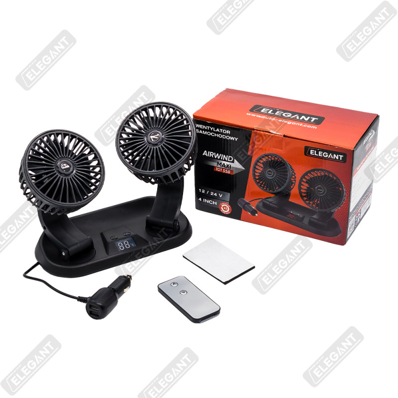 Вентилятор подвійний Elegant Maxi 12V/24V 4" 8/15Вт