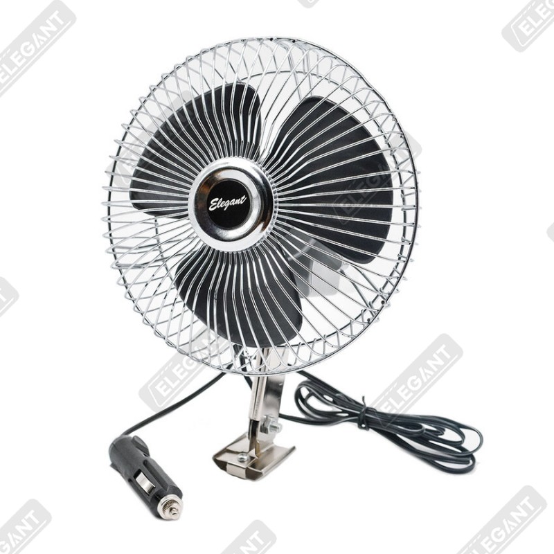 Вентилятор поворотний металевий Elegant Maxi 12V 8"