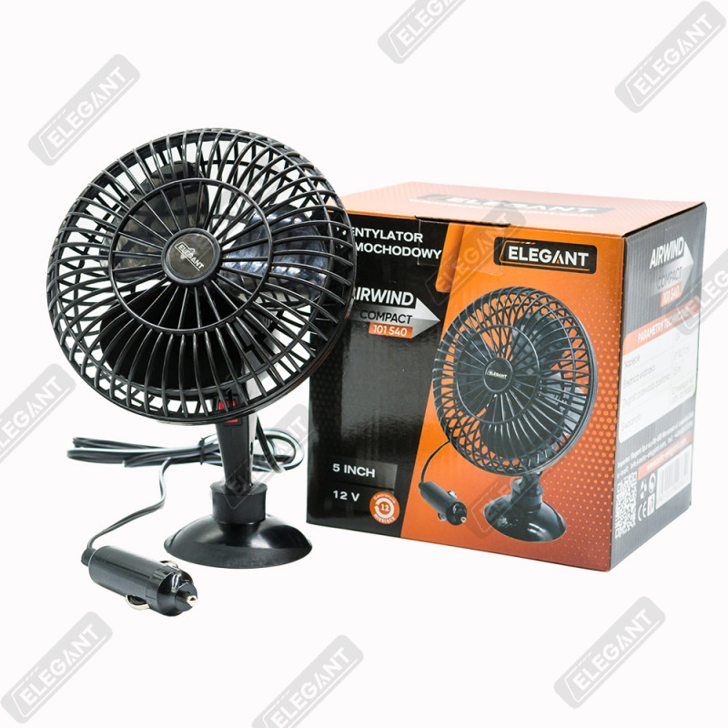 Вентилятор поворотний пластиковий Elegant Compact 12V 5"