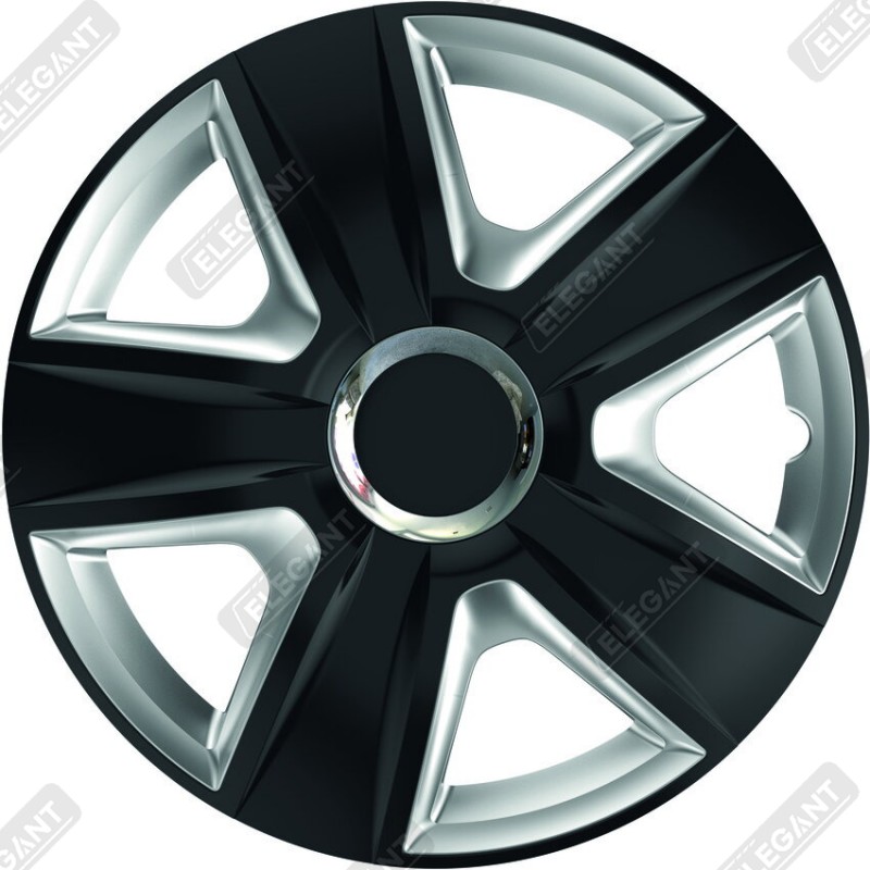 Ковпак 15" ESPRIT RC BLACK & SILVER (комплект 4 шт.)