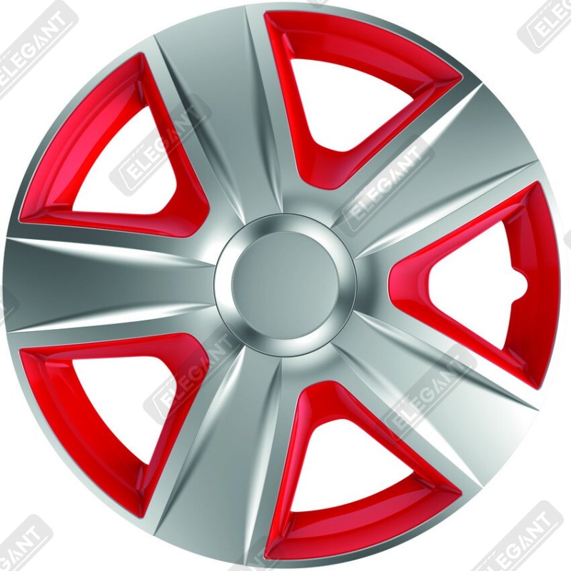 Ковпак 14" ESPRIT SILVER & RED (комплект 4 шт.)