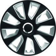 Ковпак 14" STRATOS RC BLACK & SILVER (комплект 4 шт.)