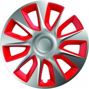 Ковпак 16" STRATOS SILVER & RED (комплект 4 шт.)
